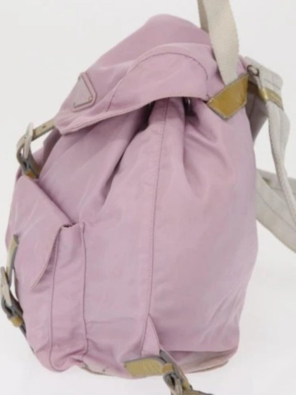 PRADA Backpack Nylon Pink Silver Auth 163327A - Picture 3 of 16